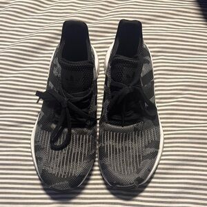 adidas Black and Gray Knit Athletic Sneakers